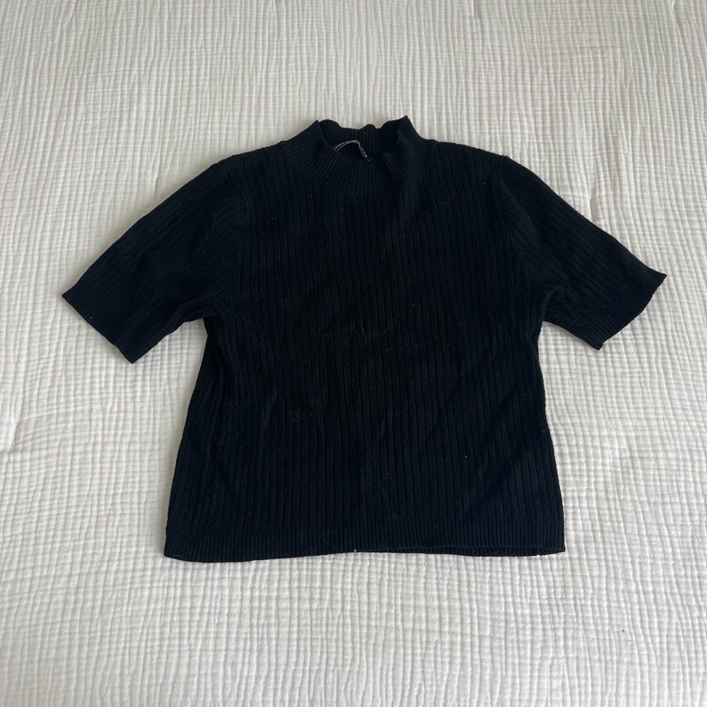 Brandy Melville black sweater mock neck top